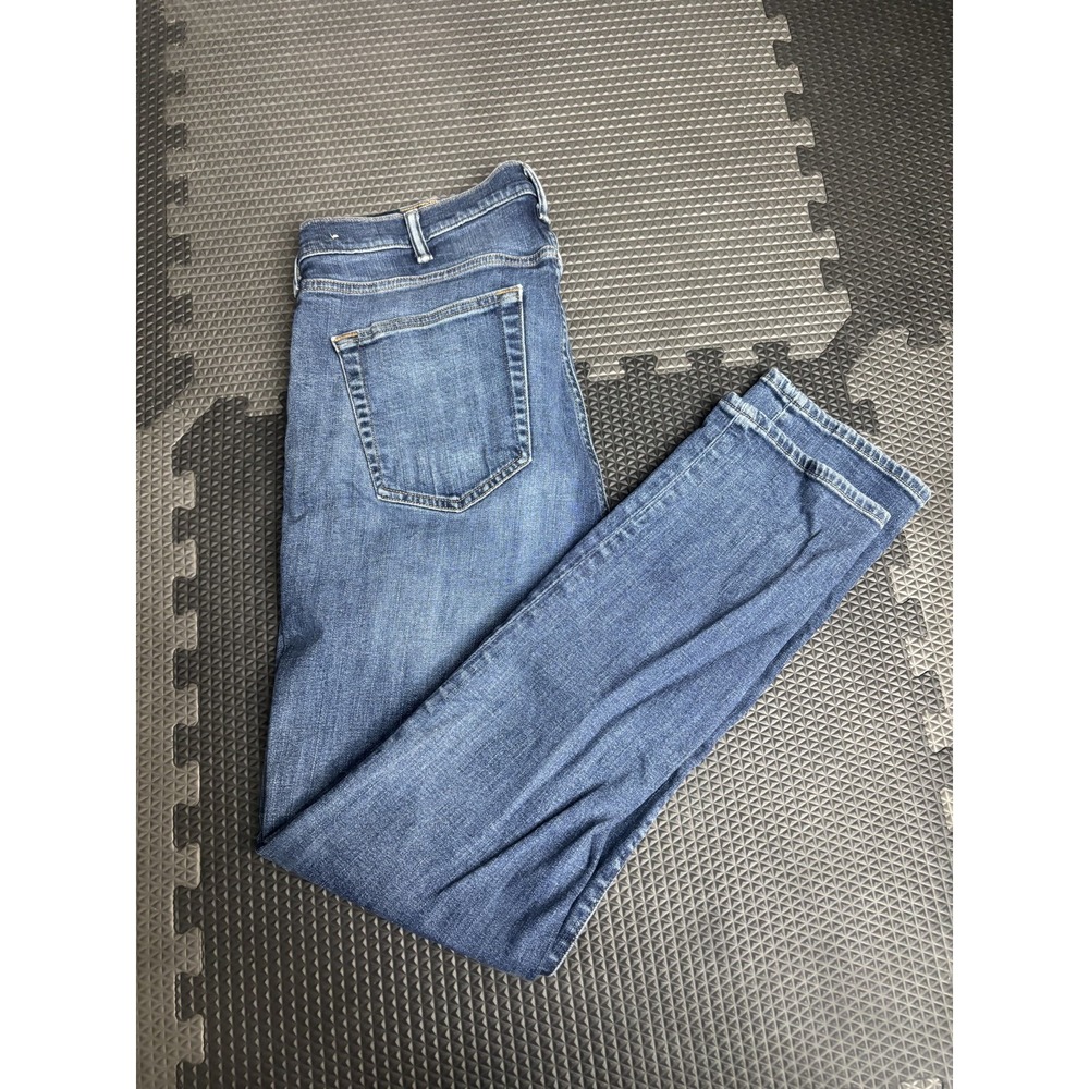 Abercrombie & Fitch Men's 36x32 Rustin Athletic Slim Jeans Medium Wash Stretch View 6